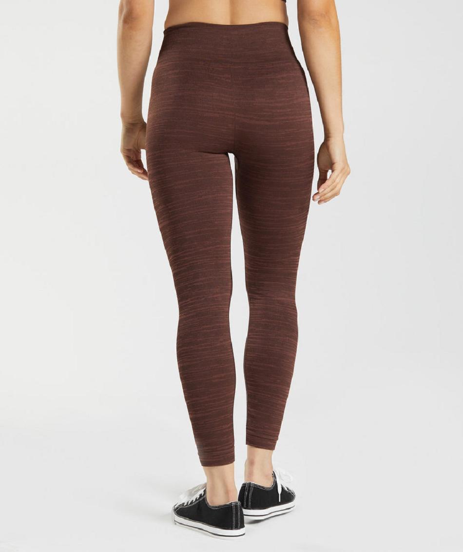 Leggins Gymshark Adapt Marl Seamless Mujer Marrones Rosas Marrones | CO 2945TCE